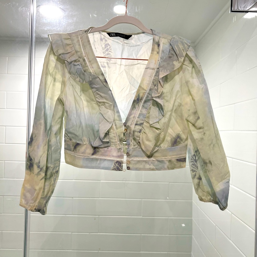 Zara tie dye crop top